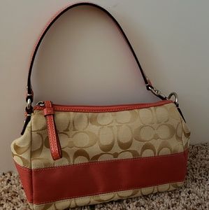 Coach Signature Stripe Shoulder Bag